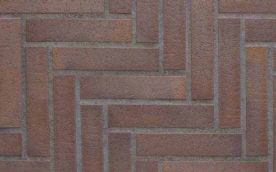 Тротуарная клинкерная плитка Stroeher 212 braun bunt, 240*52*18 мм